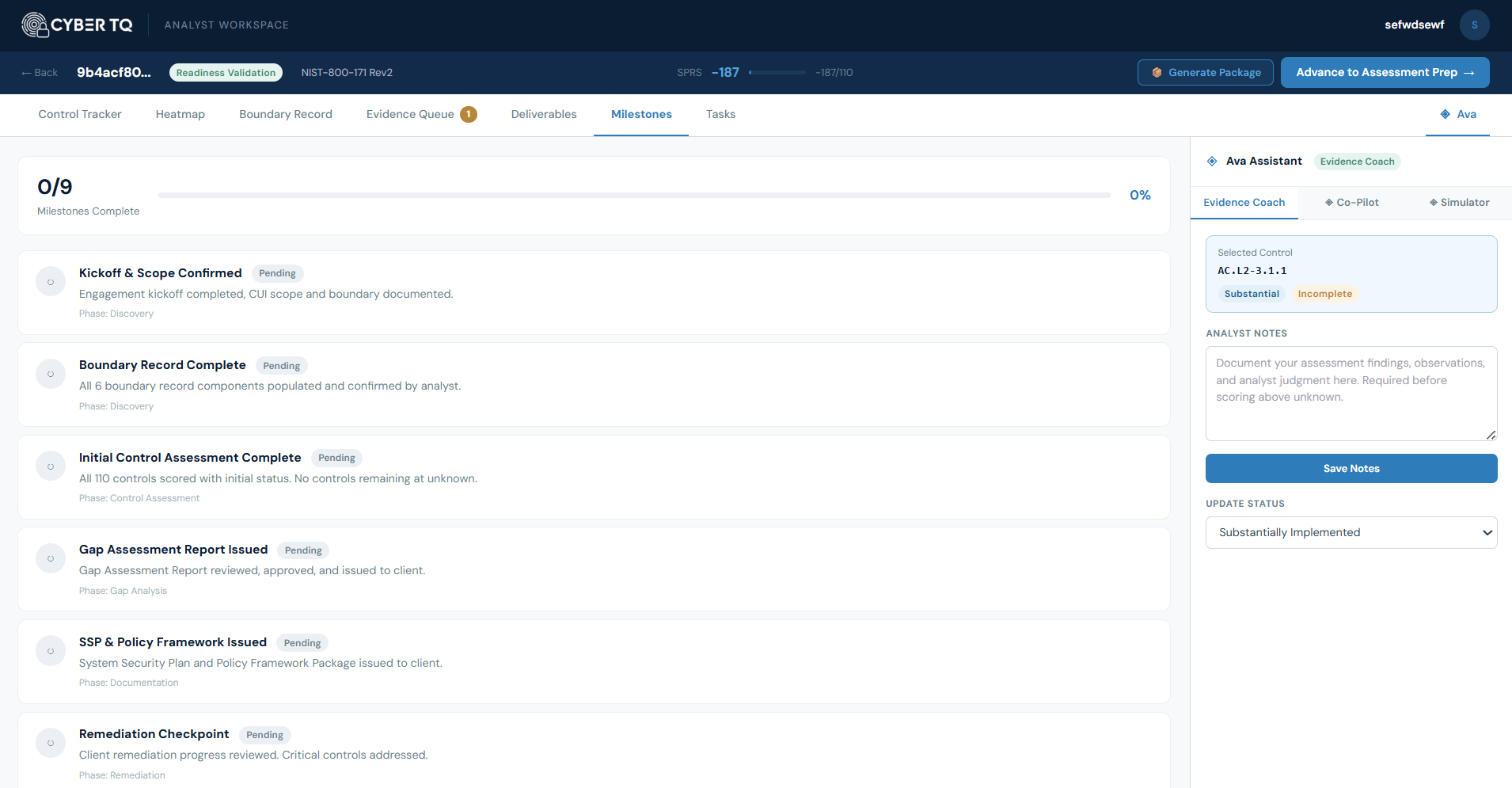 Engagement milestones